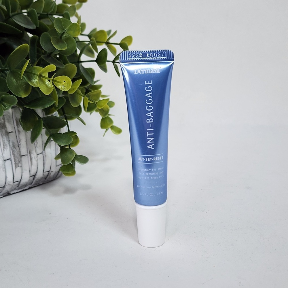 Dermasil Anti-Baggage Jet Set Reset Overnight Eye Serum Depuffs ~ 0.5 fl oz/15mL